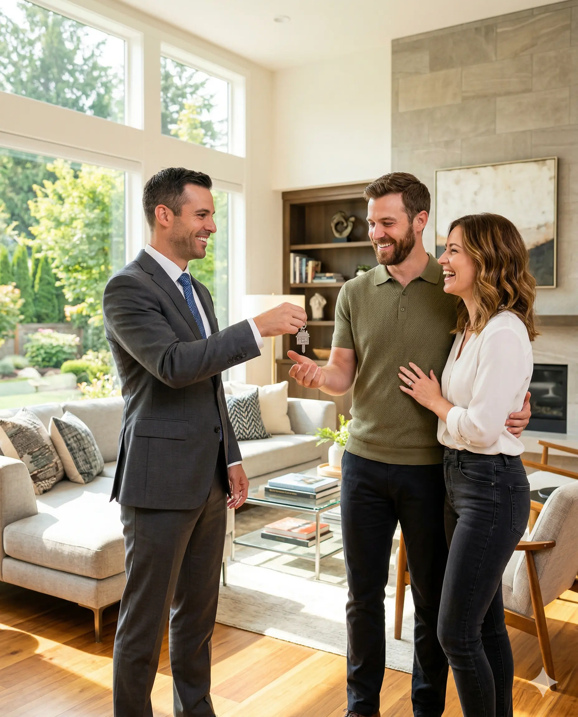 Real Estate Agent with Clients