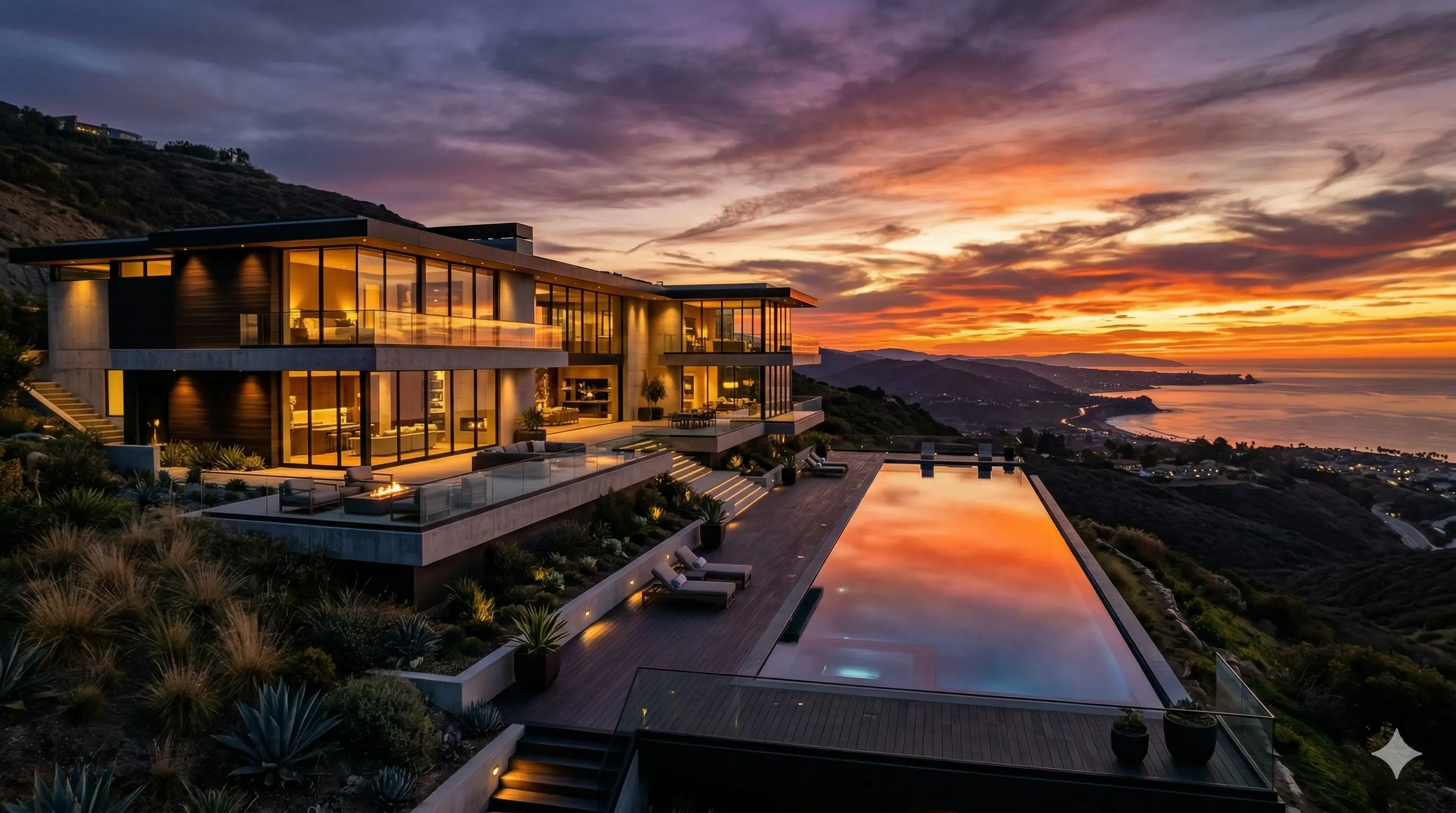 Luxury Estate at Sunset